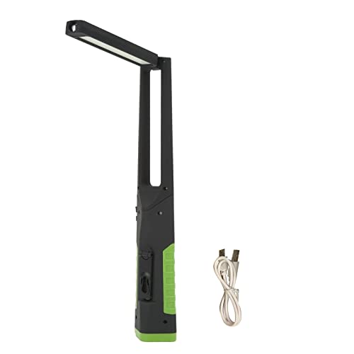 Lampe de travail COB – Lampe de poche LED – Lampe LED rechargeable à manivelle, avec branchement et base magnétique, 4 modes, batterie 2000 mAh, capacité de pliage à 360 degrés