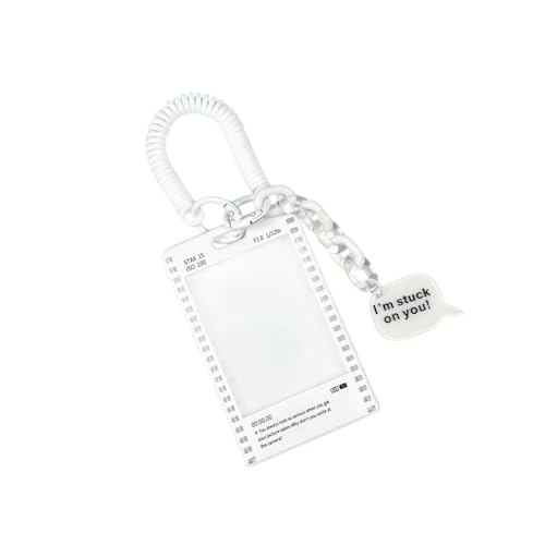 New 2026 Acrylic Transparent Phhotocard Display Holder Sweet Korean Cover Case Milk Juice Id Bus Card Protector Keychain Jewelry Fashion Trendy Accessories Creative Gift