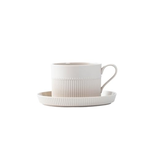 Tasse à café avec soucoupe en céramique pour service de thé de l'après-midi