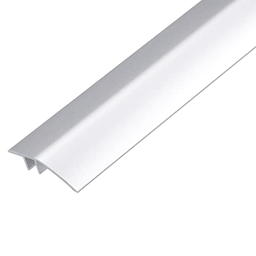 Bbhw Doorways Transition Strip Wood To Tile, Aluminum Satin Nickel Threshold Strip For Floor/Carpet, Interior Transition Trim Laminate (Color : Silver) #TOP14