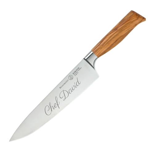 Messermeister Oliva Elite Stealth 9” Chef’s Knife - with Optional