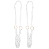LALADEFIEE 2 Piezas Algodón para Colgar Vino Bolsa de Malla Tejida Ajustable Diseño para Cocina y Almacenamiento de Frutas Decoración Práctica y Elegante