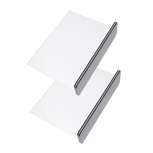 BUGUUYO 2pcs T-shape Acrylic Sign Holders Table Card Holders for Display Ads Photos Business Cards