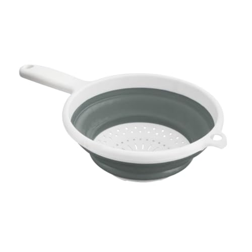 HOMESHOPA Collapsible Sieve with Handle, Foldable Kitchen Colander Strainer, Silicone Drain Basket for Draining Pasta, Fruits, Vegetable, Space-Saving & BPA Free