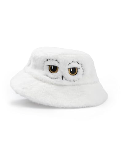 Harry Potter Hedwig - Sombrero de pescador blanco | Ropa casual unisex para adultos | Gorro ligero de verano | Mercancía de película | Ideal para festivales y productos de uso diario