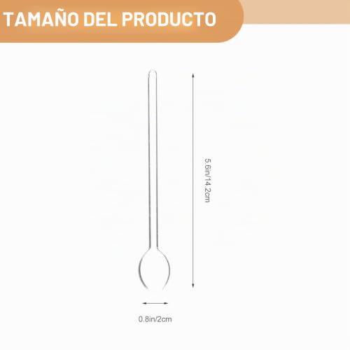 Miniatura 3 de Upkoch 6 Cucharas De Vidrio Con Mango Largo Resistente Al Calor Para Mezclar Café Té Cócteles Y Postres En Casa Bar Restaurante