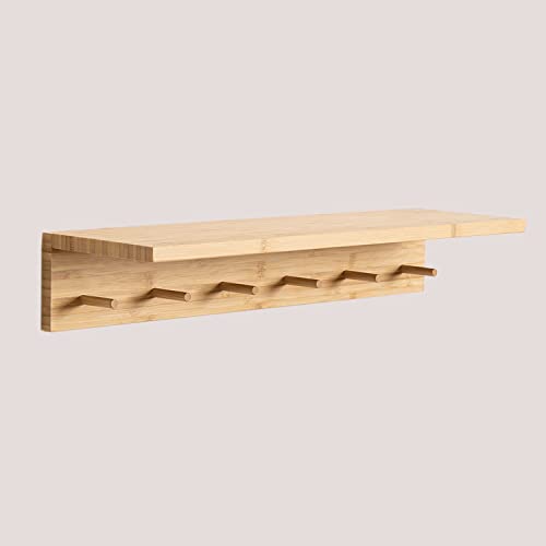 SKLUM Wandgarderobe mit Ablage aus Bambus Gari -