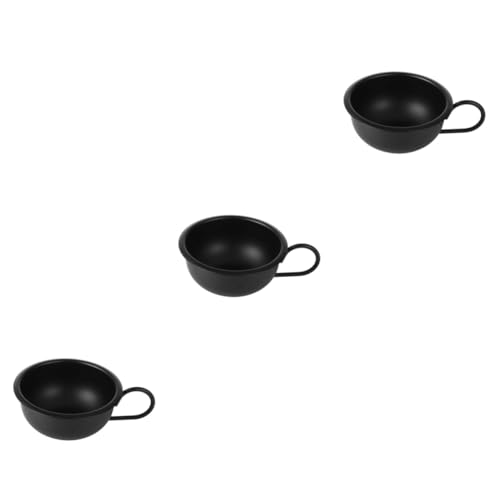 BESTYASH 3pcs Men Metal Shaving Bowl Durable Shaving Cream Soap Bowl Practical Design for Home Salon Use for Mens Grooming Convenient for