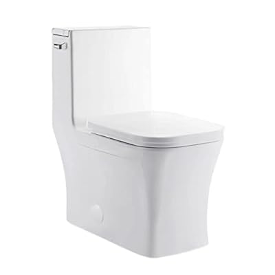 Swiss Madison Well Made Forever SM-1T107 Concorde One Piece Elongated Left Side Flush Handle Toilet 1.28 gpf, Glossy White