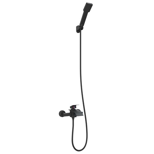 Système de douche moderne noir avec accessoires de plomberie modèle 42023403 - 4