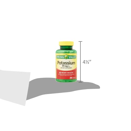 Potassium Gluconate, Spring Valley 99 Mg 250 Ct (1) Set With Fusion Shop Store Week Case (1) #TOP7