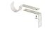 Ivilon Adjustable Brackets for Curtain Rods - for 1 or 1 1/8 Inch Rods. Set of 2 - Ivory