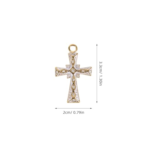 Cruz de acero inoxidable que no se oscurece para collares duraderos PRETYZOOM 3