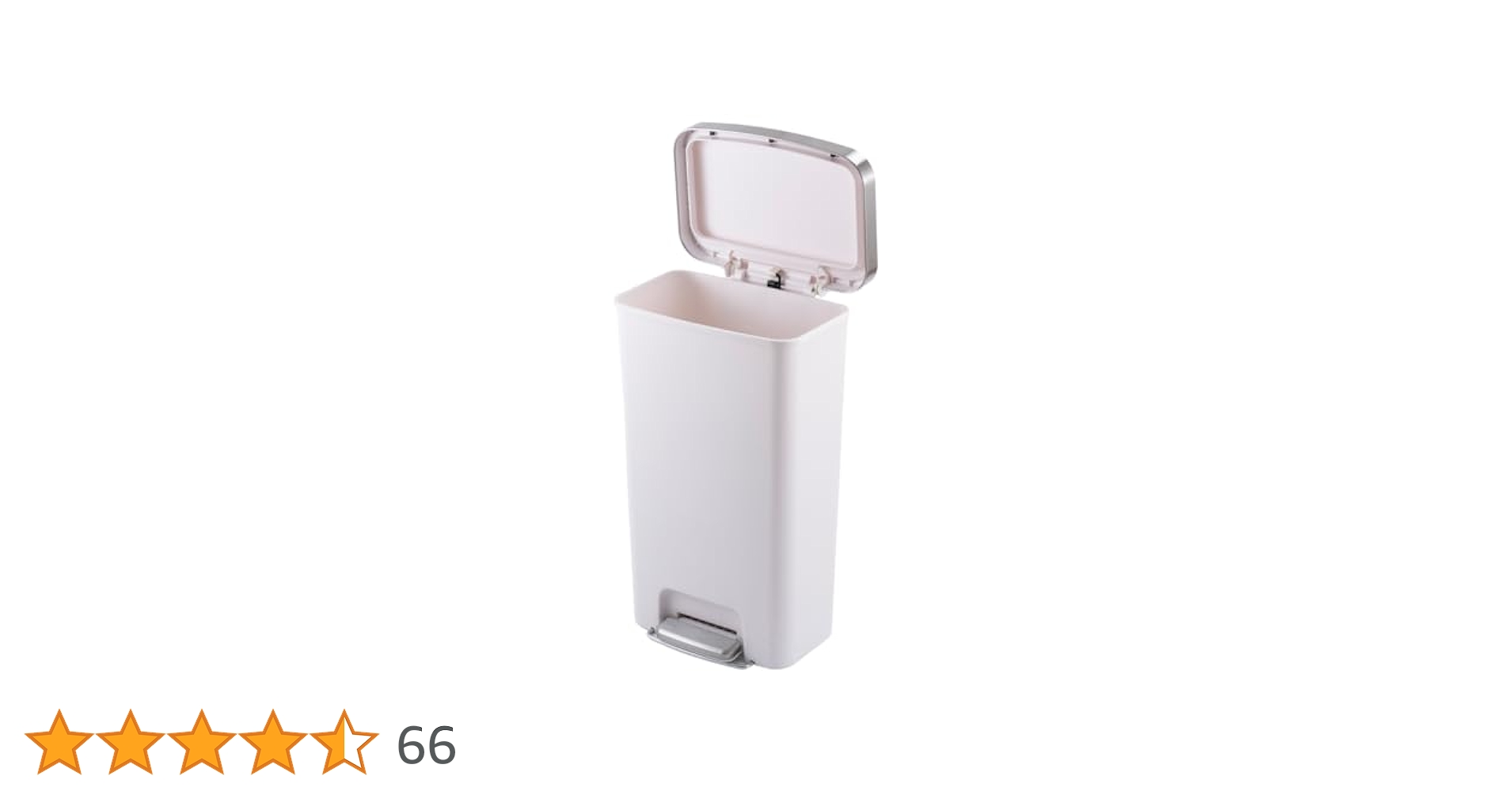 EKO  ペダル式蓋付きゴミ箱 仕分け可能 二層式 ホワイト 白 ステンレス 21OD0ckhJqL.jpg_BO30,255,255,