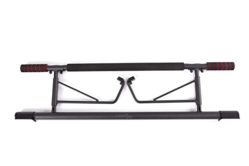 Living.fit Pull Up Bar For Doorway - Durably Made With Carbon Steel For Up Tp 440 Lbs - Multiple Grips, Non Slip Grip Texture, Lock In Place For Home Gym Portable #TOP7