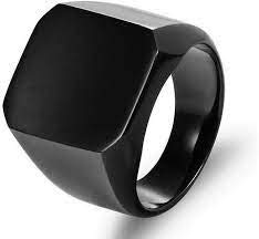 Steel KING Biker Ring for Men and Boys ,Stainless Steel Ring Unisex Metal Black Band Ring for Men & Women