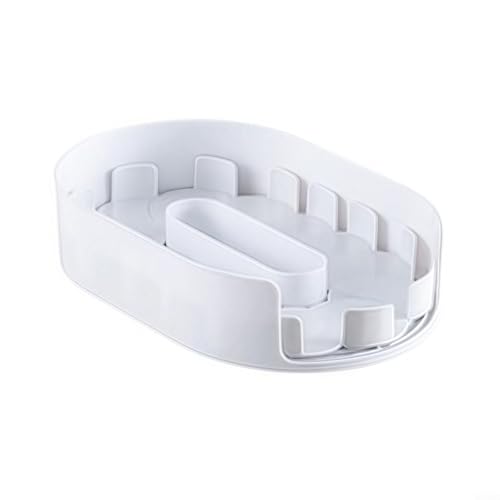 NiuLumea Lazy Susan Plateau tournant pour condiments pour réfrigérateur cuisine Transparent 33 x 21,5 x 7,3 cm