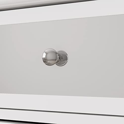 Homsee Buffet Sideboard Storage Cabinet With Mirror Doors, 3 Drawers & 6 Storage Compartments, Kitchen Cupboard Console Table For Hallway And Living Room, White (55.1”L X 15.7”W X 35.4”H) #TOP5