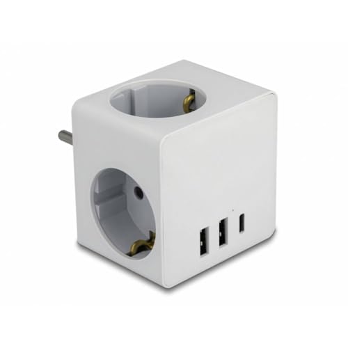 Le cube Steckdosenwürfel 3-fach DeLOCK blanc parfait pour désencombrer votre bureau