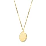 KICKGY Gold Pendant Necklace for Women,Dainty Gold Necklace 14K Gold Plated Oval Diamond Necklace Simple Gold Choker Necklaces Cute Necklaces for Women Fashion Gold Jewelry Gifts