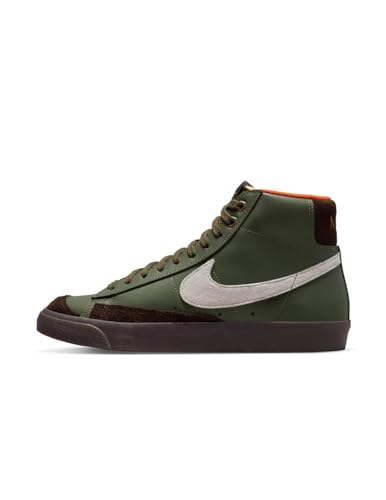 Image of Nike Men's Blazer Mid '77 VNTG We Reptile Basketball Shoes, Army Olive Summit White, 10.5