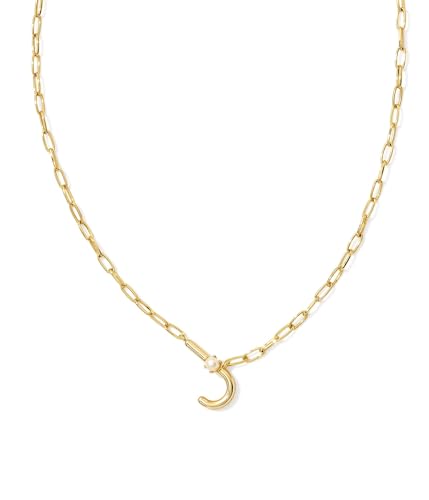 Kendra Scott Womens Pearl Letter J Short Pendant Necklace Gold White Pearl One Size2