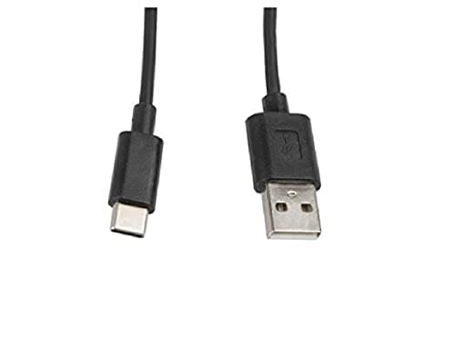 LANBERG CA de usbo de 10cc de 0010 de BK de USB 2.0 a a Conector USB Type-c Cable, 1 m, Color Negro