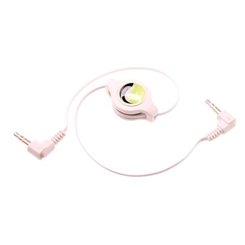 Cable Auxiliar Retráctil Jack 3.5mm Blanco miniatura 1