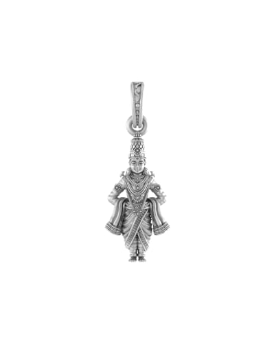 Pendentif Dieu Vitthal en argent 925 massif ciselé main