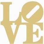 Word Love Cutout Unfinished Wood Valentine's Day Cut Out Holiday/Special Occasion Door Hanger MDF Shape Canvas Style 1 (24")