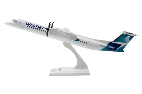 Sky Marks Westjest Q400 1/100 Collectible Molded Plastic Airplane with Spinnable Propellers Perfect for Ages 14+ by Sky Marks - Used condition - US$67.52
