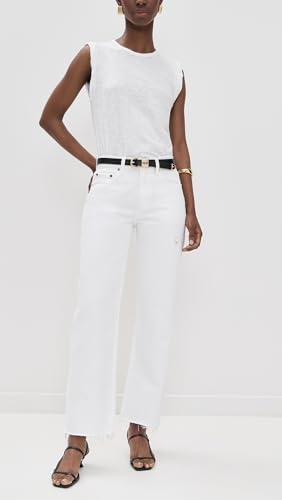 Image of PISTOLA - Lexi Mid Rise, Signature Bowed Straight Jeans - Light Denim Jeans