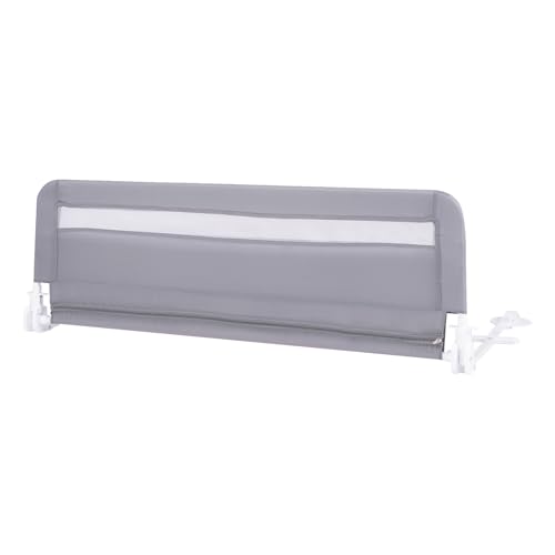 GOPLUS Barriere de Securite Enfant 120 cm, Barrière de Lit Bébé Rabattable avec Cadre en Métal,...