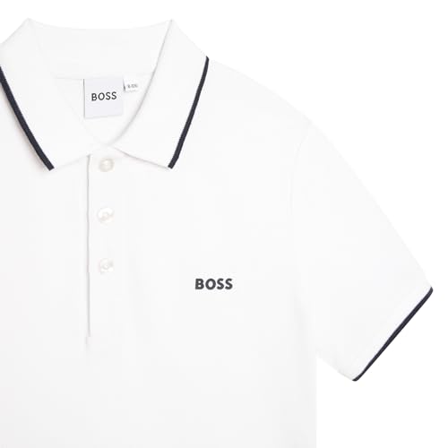 BOSS Poloshirt für Kleinkinder, Jungen, kleines Logo, Weiß, 18 Monate