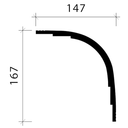 Corniches de plafond Profhome pack de 4 moulures XPS prêtes à peindre