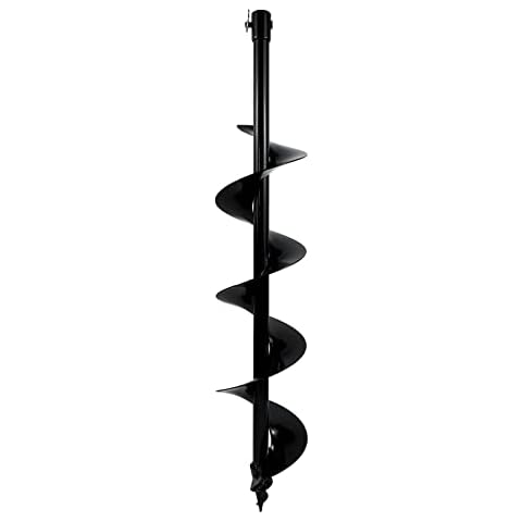 JACKCHEN 6" × 31" Auger Bit for Earth Auger,Digger Post Holes Replacement Earth Digger Planting Drill Bit, Garden Tools Spiral Hole Drill Planter for Bulb Planting, Fence Post, Umbrella Holes Cover