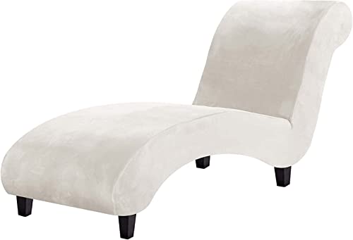 Velluto Copri Chaise, Fodera per Chaise Longue Elasticizzata in Velluto per Interni, Senza Braccia Copri Protettiva per Chaise Longue Protezione per mobili Lettino per Soggiorno (Color : #1)