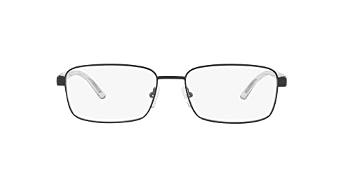 A|X ARMANI EXCHANGE Ax1050 - Marcos rectangulares para gafas graduadas para hombre, Negro mate/lente de demostración., 56 mm
