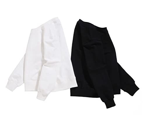 LNICEAR Kids Boys Girls Crewneck Sweatshirts Cotton Casual Solid T-Shirt Pullover Tops Long Sleeve Sport Jumper2