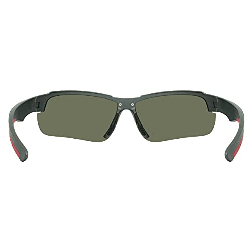 Maxx Mirrored Polarized Sport Sunglasses in Gunmetal with Red Accents - Maxx 84