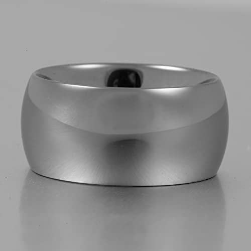 Fashion Month Mens 12mm Classic Silver Tungsten Carbide Ring Wedding Engagement Smooth Domed Wide Band High Polished2