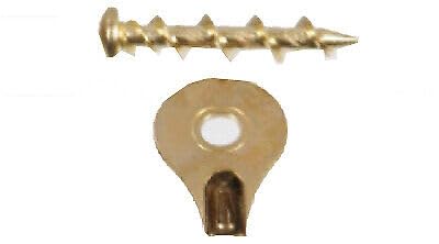 Image of Replacement for Picture Hanger WALL DOG Brass-Plated Gold Self-Drilling 50 lb Brass-Plated