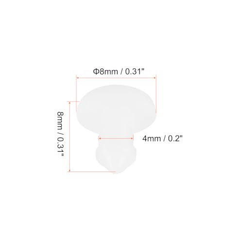 Image of Snap in Locking Hole Plugs Rubber Panel Seal Cover Drilled Silicone Caps, [for Kitchen Rubber, Waterproof Sealing Plugs] - 4mm /0.2in /White /10Pcs