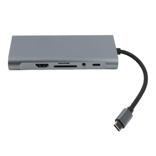 Type C Hub 11 in 1 Docking Station 4K High Definition Multimedia Interface VGA RJ45 PD 100W Charging Aluminum Alloy for MacBook for XPS13 for Huawei Mate 10 Pro Laptops