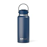 RTIC 32 oz Ceramic Lined Insulated Outback Bottle, Leak Resistant, Navy
