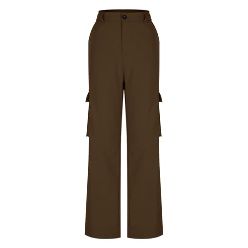 Cargo Pants Women, Women's High Waisted Straight Leg Baggy Casual Pants for Hiking Travel Outdoor Work Trousers3