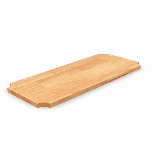 Tabla de cortar rectangular de madera Rubberwood 36x14x1 in miniatura 1