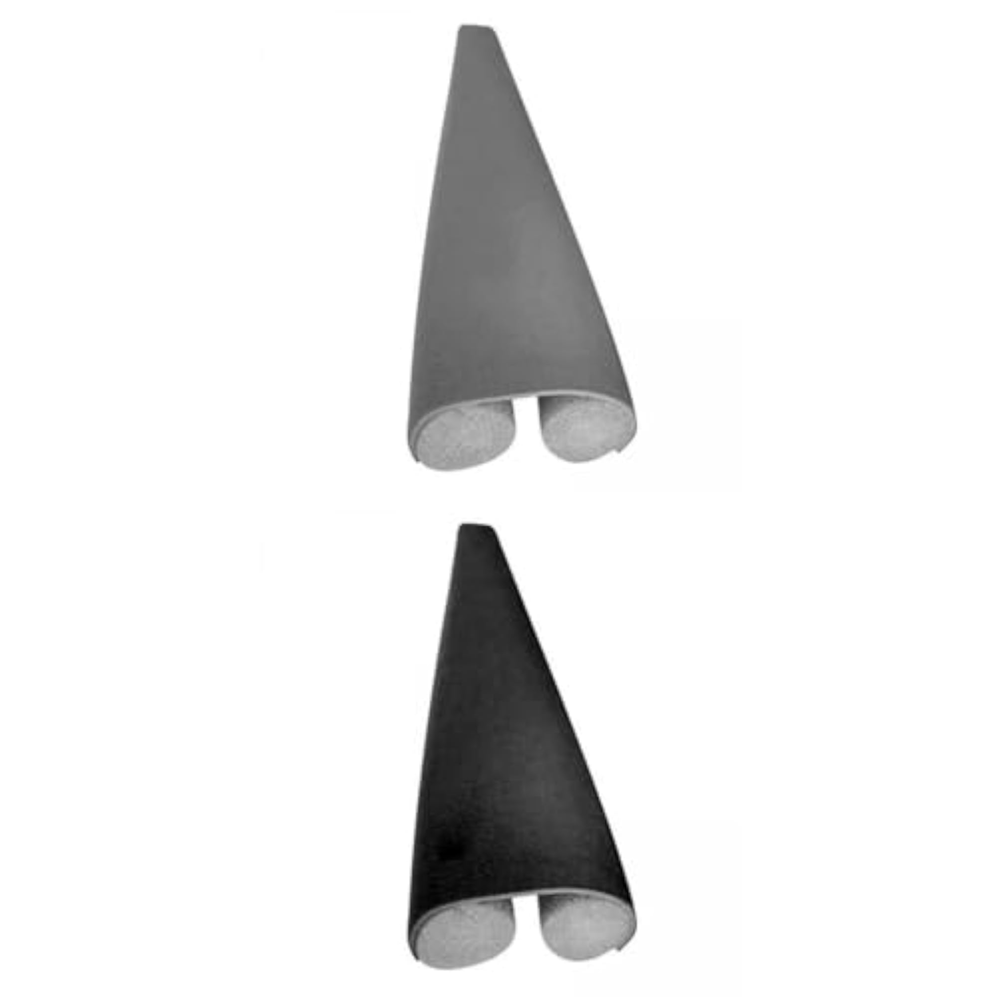 2pcs Door Bottom Seal Strip Draught Excluder, Black & Gray