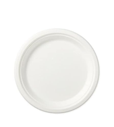 GRADISCO - Set da Tavola ecologici in bagassa usa e getta - Piatti Rotondi in polpa di cellulosa di colore bianco - Set da Tavola monouso resistenti (200, Ø23)