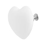 POPETPOP 4 Stück Griff Schublade Herz Schubladenknöpfe Griffe Für Kommodenbeschläge Entzückender Schrankgriff Schubladengriff Süß Schubladengriffe in Herzform Tipps Herzgriff Zieht Weiß